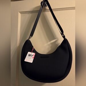 Black Nylon Crescent Bag NWT